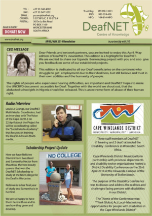 DeafNET Newsletter April/May 2014